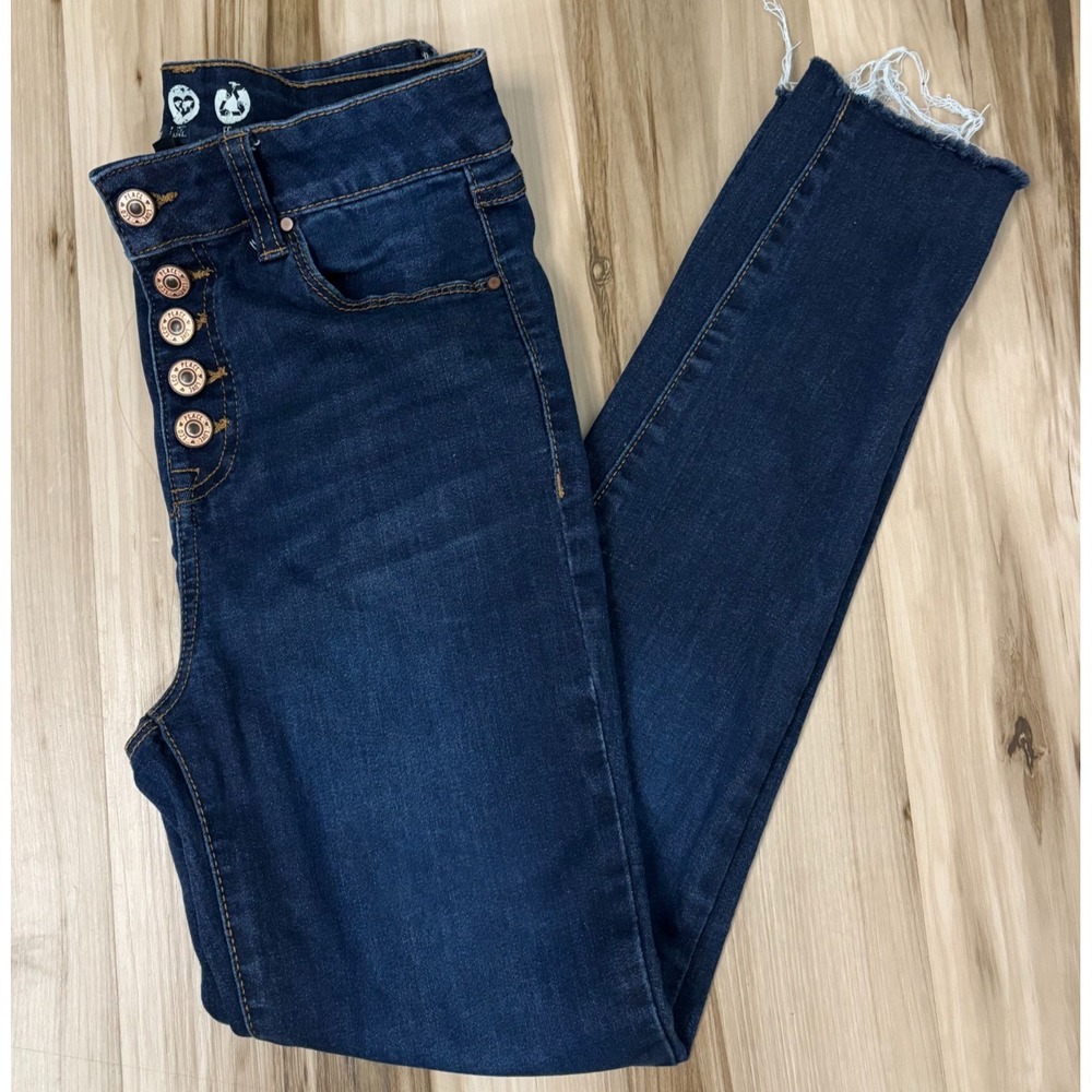 REWASH PEACE LOVE ECO Jeans Women's Size 1/25‎ High Rise Distressed Ankle Skinny
